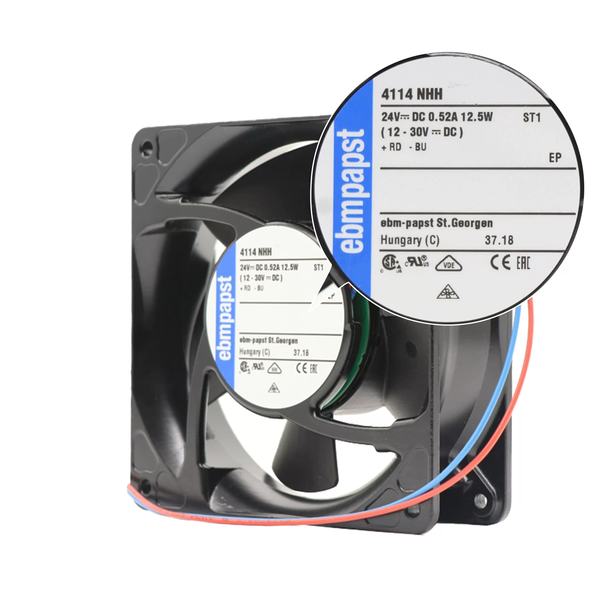 4114NHH ebmpapst 24V 0.52A transmitter inverter fan 4114NHH ebmpapst 24V 0.52A transmitter inverter fan