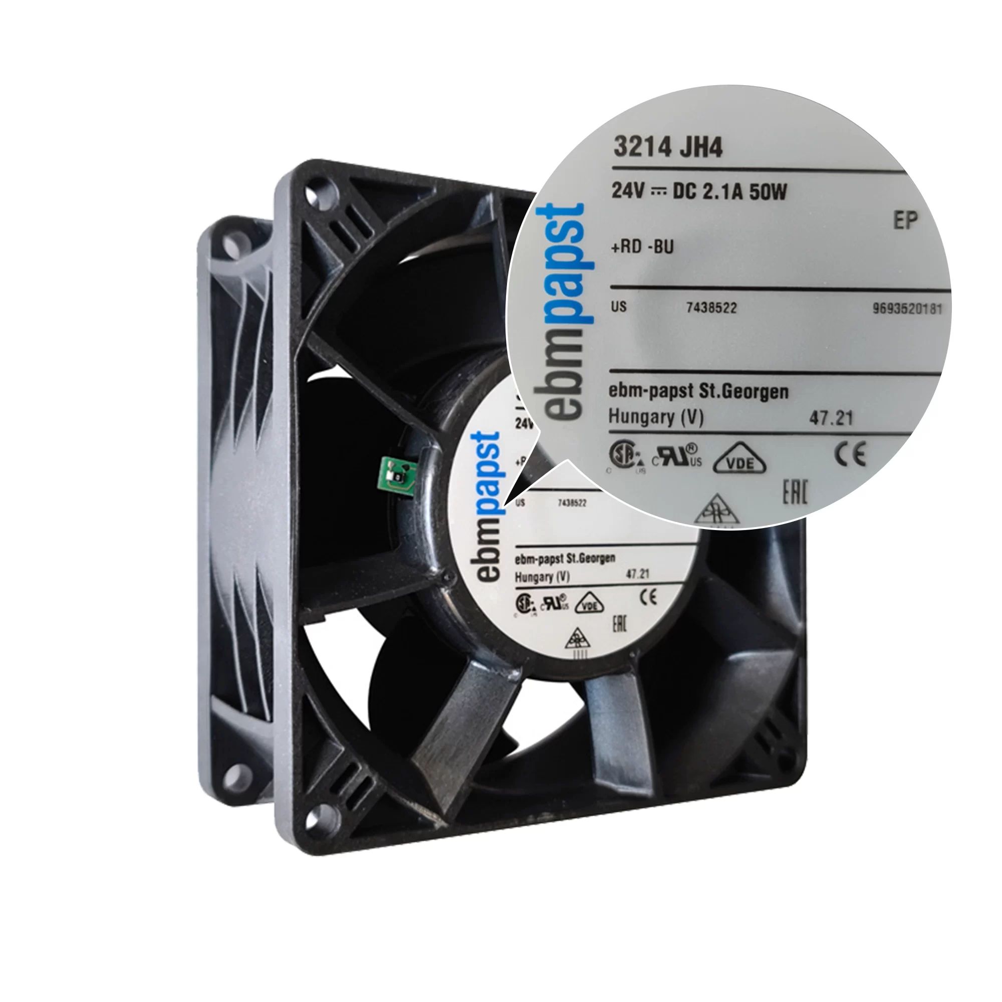 3214JH4 ebmpapst 9238 24V 2.1A 50W inverter fan 3214JH4 ebmpapst 9238 24V 2.1A 50W inverter fan