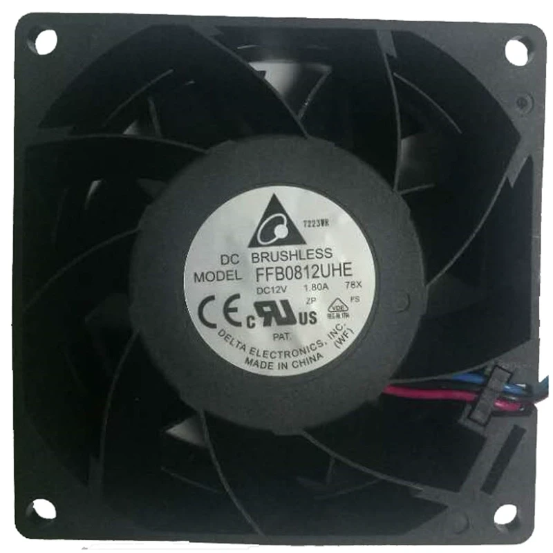 FFB0812UHE DC12V 1.8A 8038 Delta fan