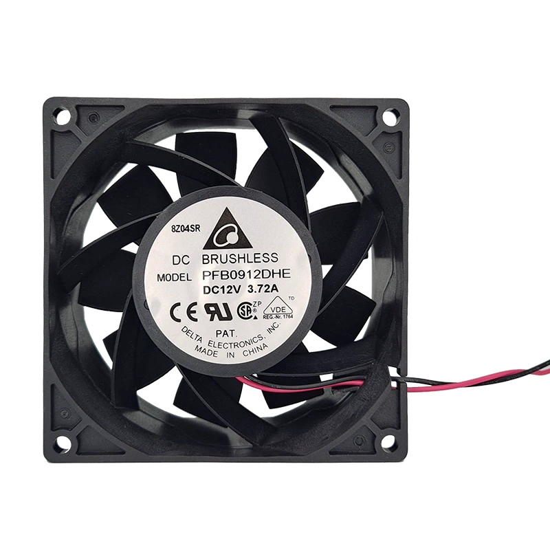 Delta PFB0912DHE 12V 3.72A size 92*92*38 axial flow cooling fan