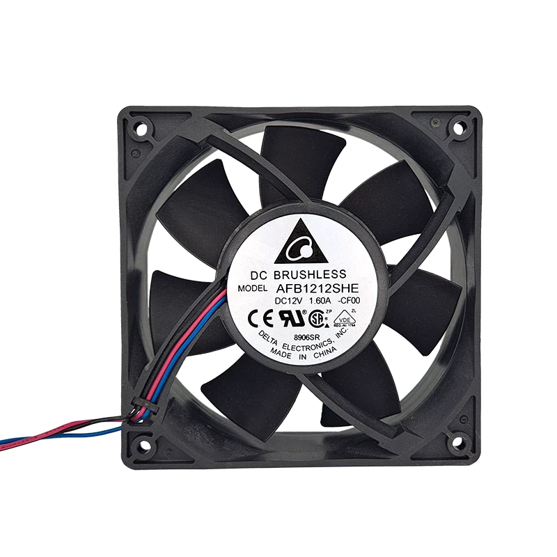 AFB1212SHE-CF00 Delta 12038 axial flow fan 12V1.6A three-wire