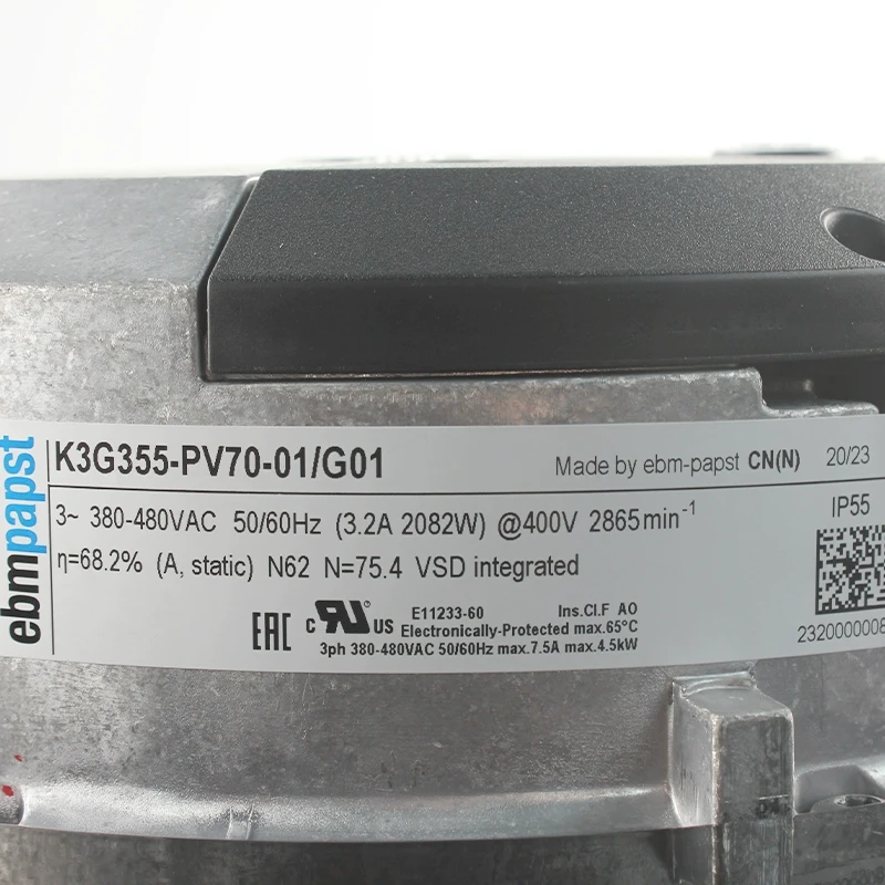 K3G355-PV70-01/G01 ebmpapst 380-480V centrifugal fan
