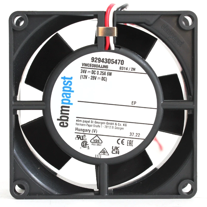 8314/2H ebmpapst 24V 6W inverter fan