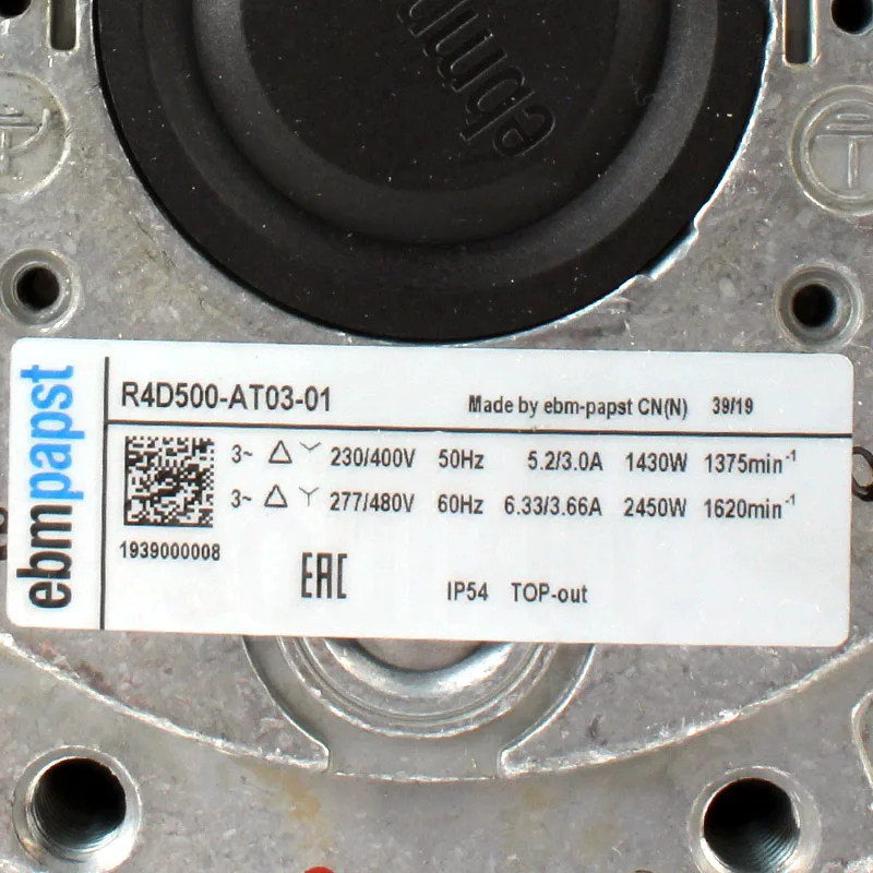 R4D500-AT03-01 ebmpapst 400V 1430W frequency fan