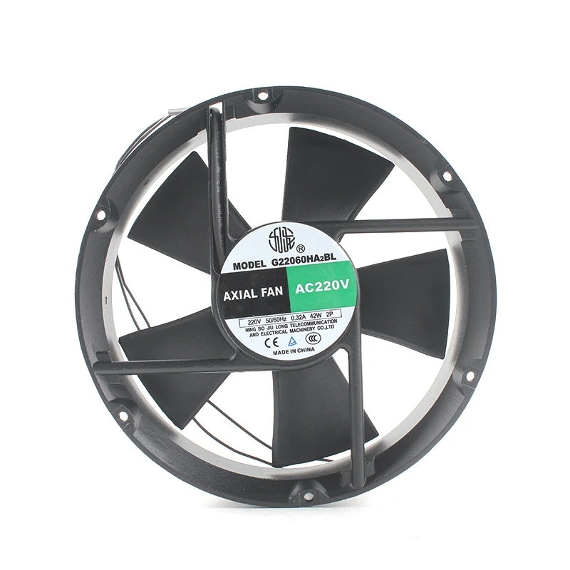 G22060HA2BL Jiulong 220V 0.32A 42W ac axial fan