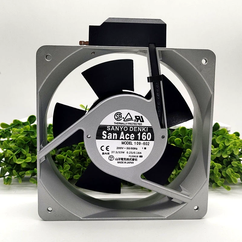 Sanyo HIGH ACE MODEL109-602 200V 16 cm 16050 aluminum frame fan