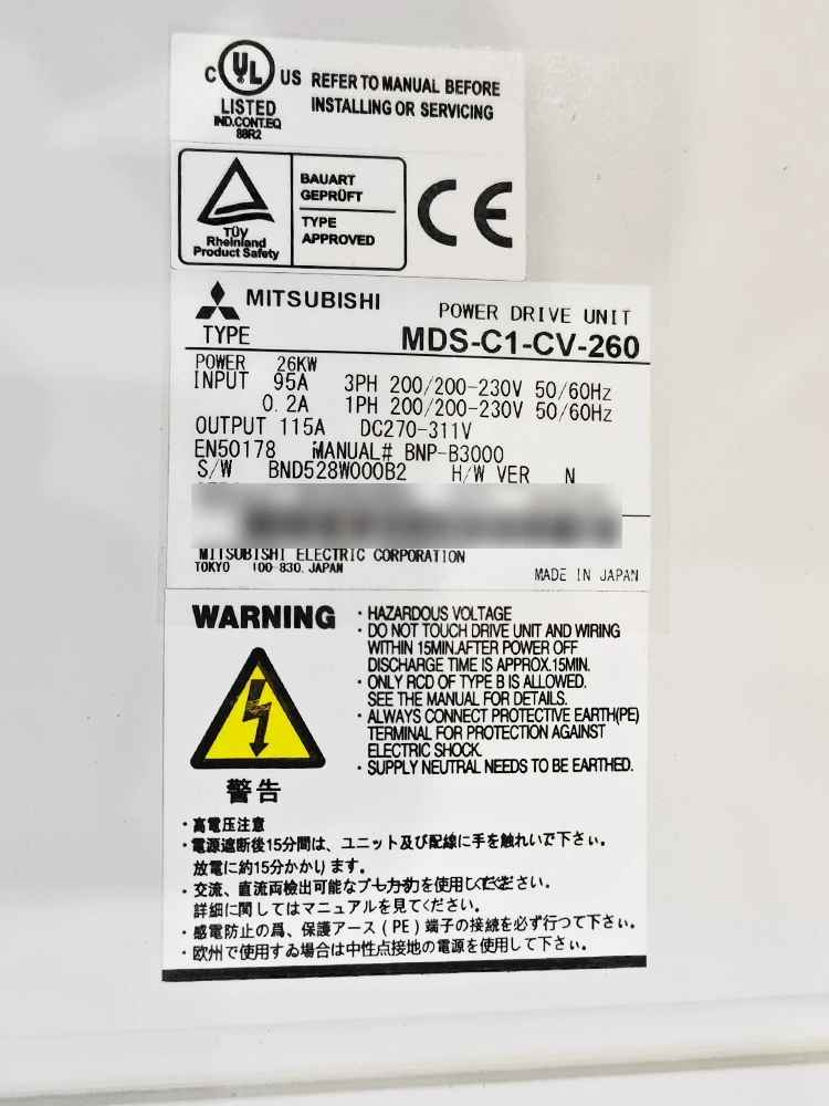 MDS-C1-CV-75/55/110/150/220/260/300/370 Mitsubishi driver