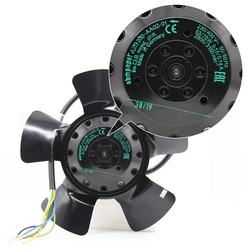 A2D200-AA02-01 ebmpapst 230/400V 53/70W axial fan A2D200-AA02-01 ebmpapst 230/400V 53/70W axial fan