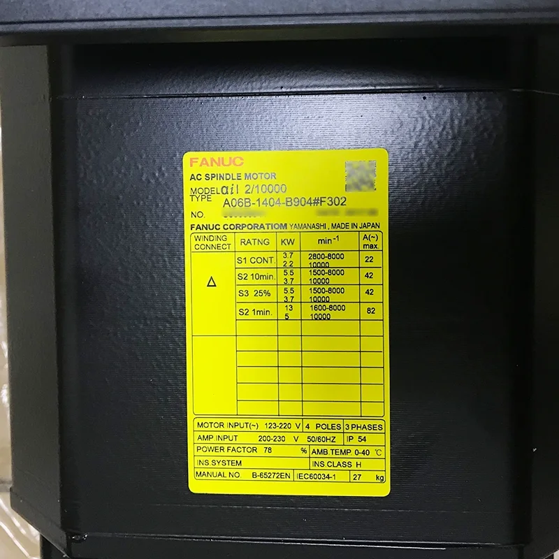 A06B-1404-B904 2404-B904 F302 Fanuc Motor