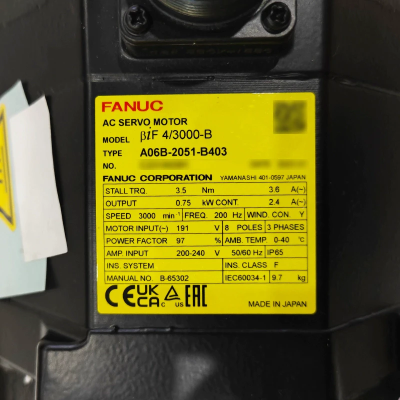 A06B-0051-B403 A06B-2051-B403 Fanuc motor