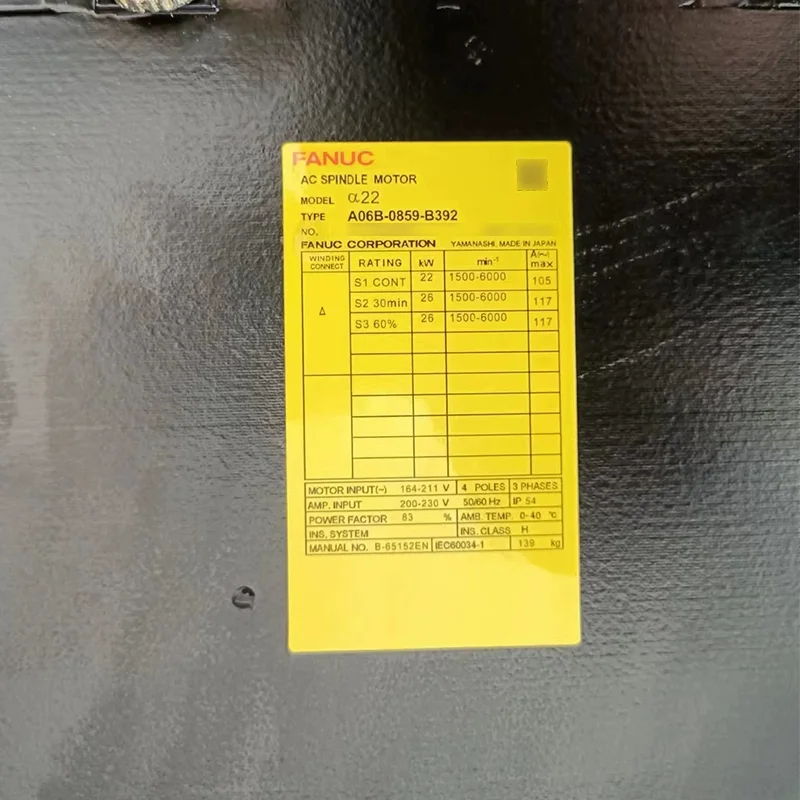 A06B-0859-B392 A06B-2859-B392 FANUC motor