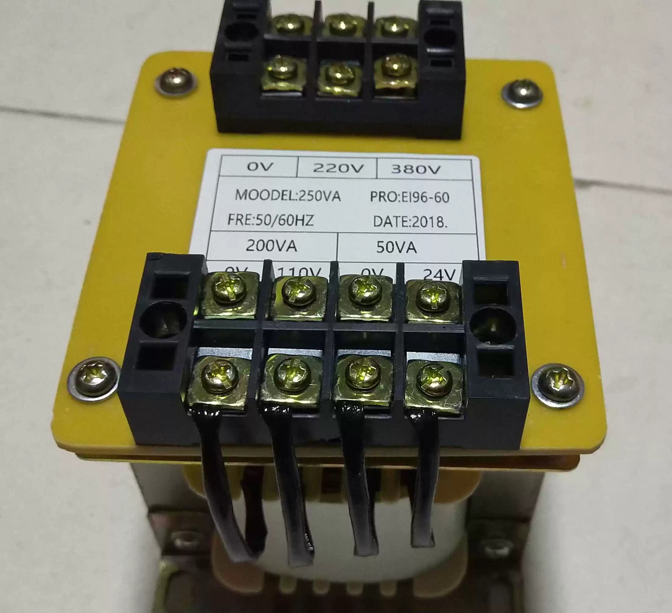 250VA control transformer