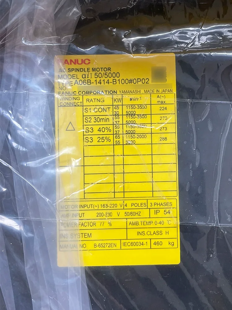 A06B-1414-B100 2414-B100#0P02 Fanuc motor