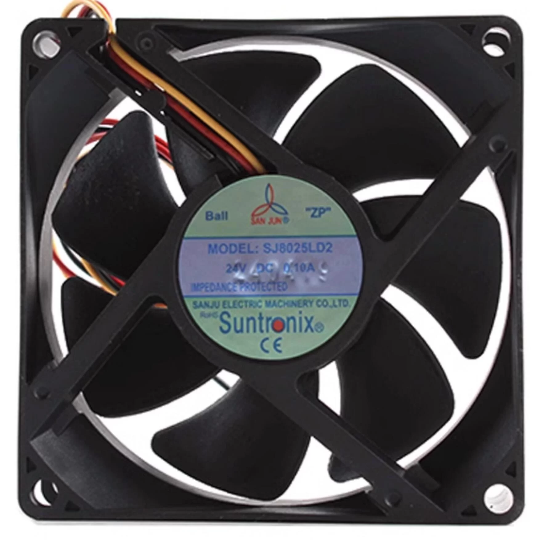 SJ8025LD2 SANJUN 24V 0.10A cabinet fan