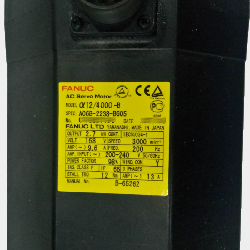 A06B-0238-B605 2238-B605 S000 Fanuc servo motor CNC A06B-0238-B605 2238-B605 S000 Fanuc servo motor CNC