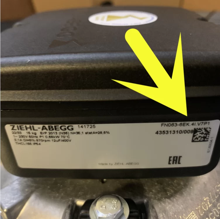 FN063-6EK.4I.V7P1 ZIEHL-ABEGG Air-conditioning outdoor fan