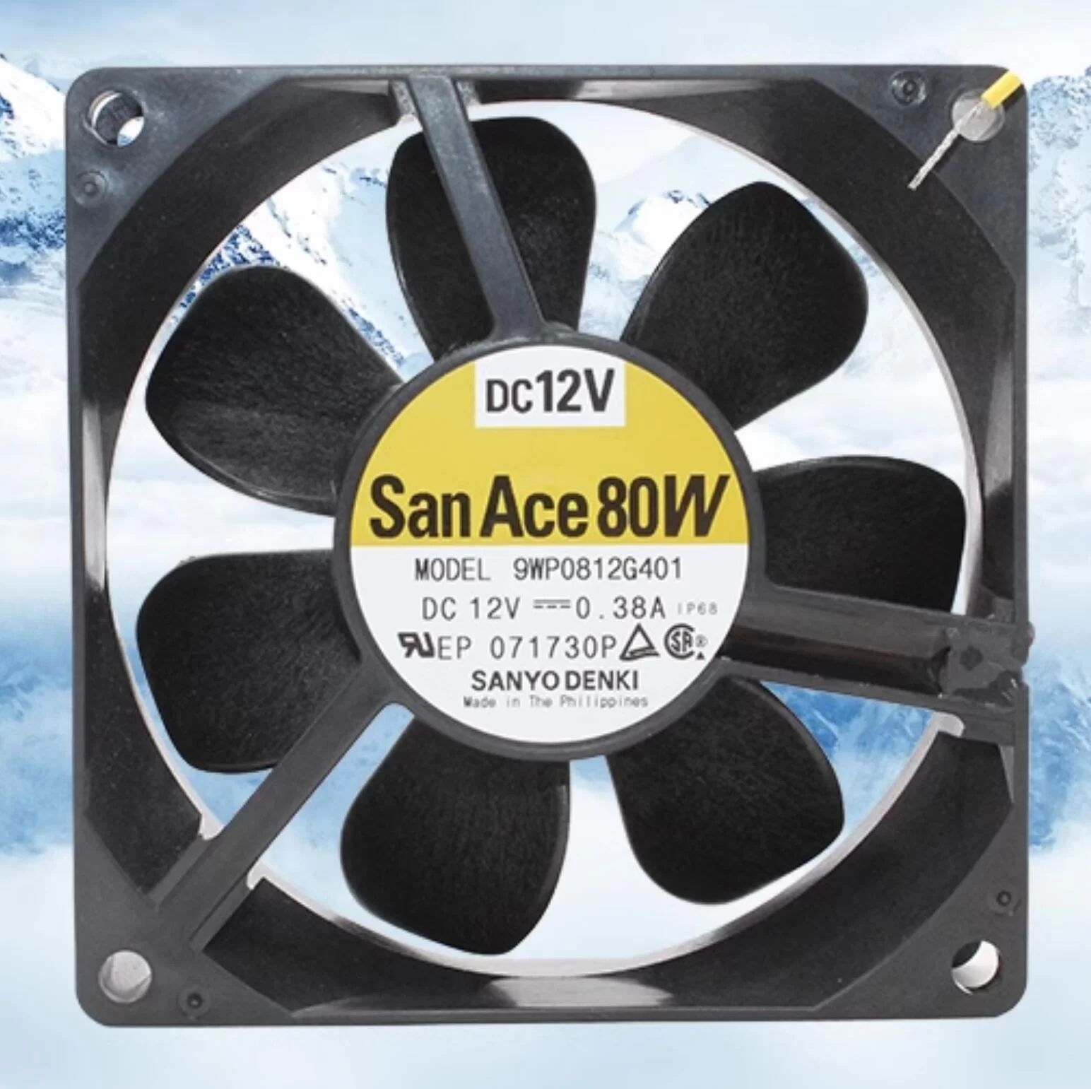 9WP0812G401 Sanyo DC12V 0.38A 3-wire 8025 waterproof fan