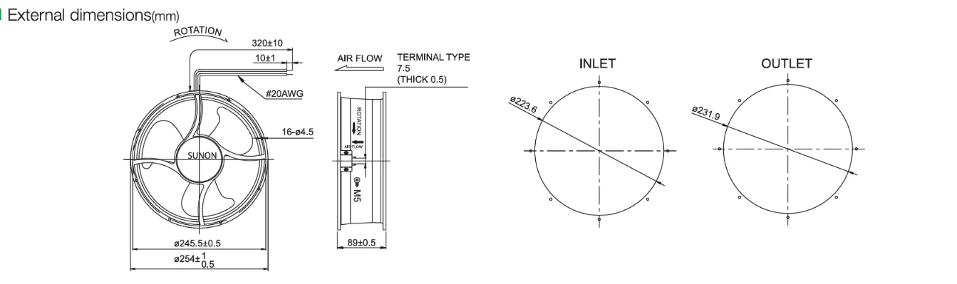 A1259-MBT TC.GN.C1112 SUNON 115V 0.23A cooling fan A1259-MBT TC.GN.C1112 SUNON 115V 0.23A cooling fan