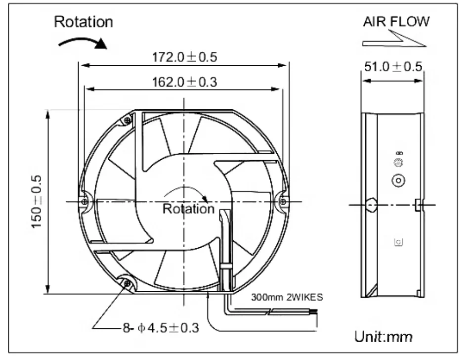 17251A2-HBAPL-TC SUNTA 230V Chassis cooling fan 17251A2-HBAPL-TC SUNTA 230V Chassis cooling fan
