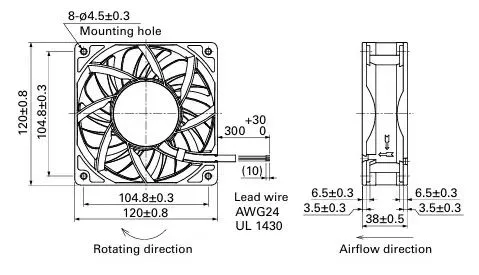 9LG1212P1G001 Sanyo 12V 3.2A cooling fan 9LG1212P1G001 Sanyo 12V 3.2A cooling fan