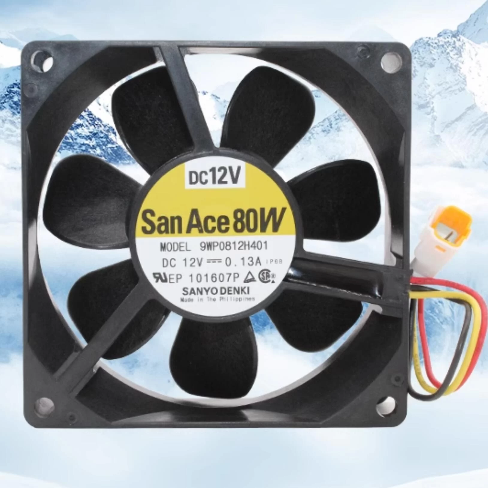 9WP0812H401 Sanyo DC12 0.13A waterproof IP68 fan