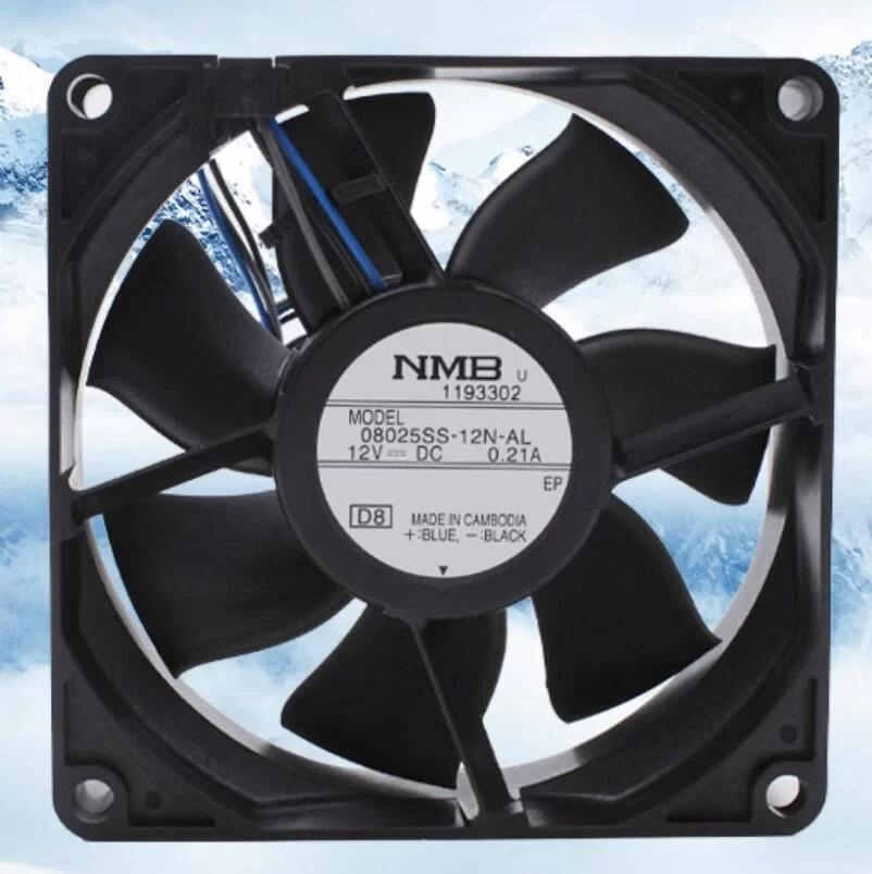 08025SS-12N-AL NMB 12V 0.21A Projector Chassis Fan