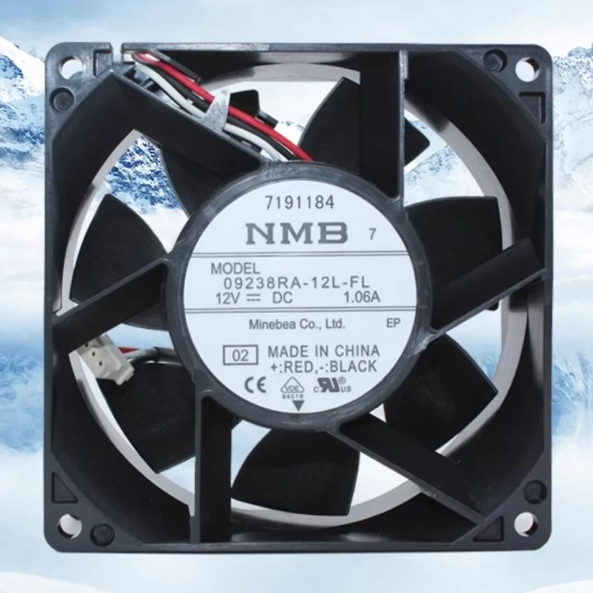 NMB 09238RL-12L-FL DC12V 1.06A axial cooling fan