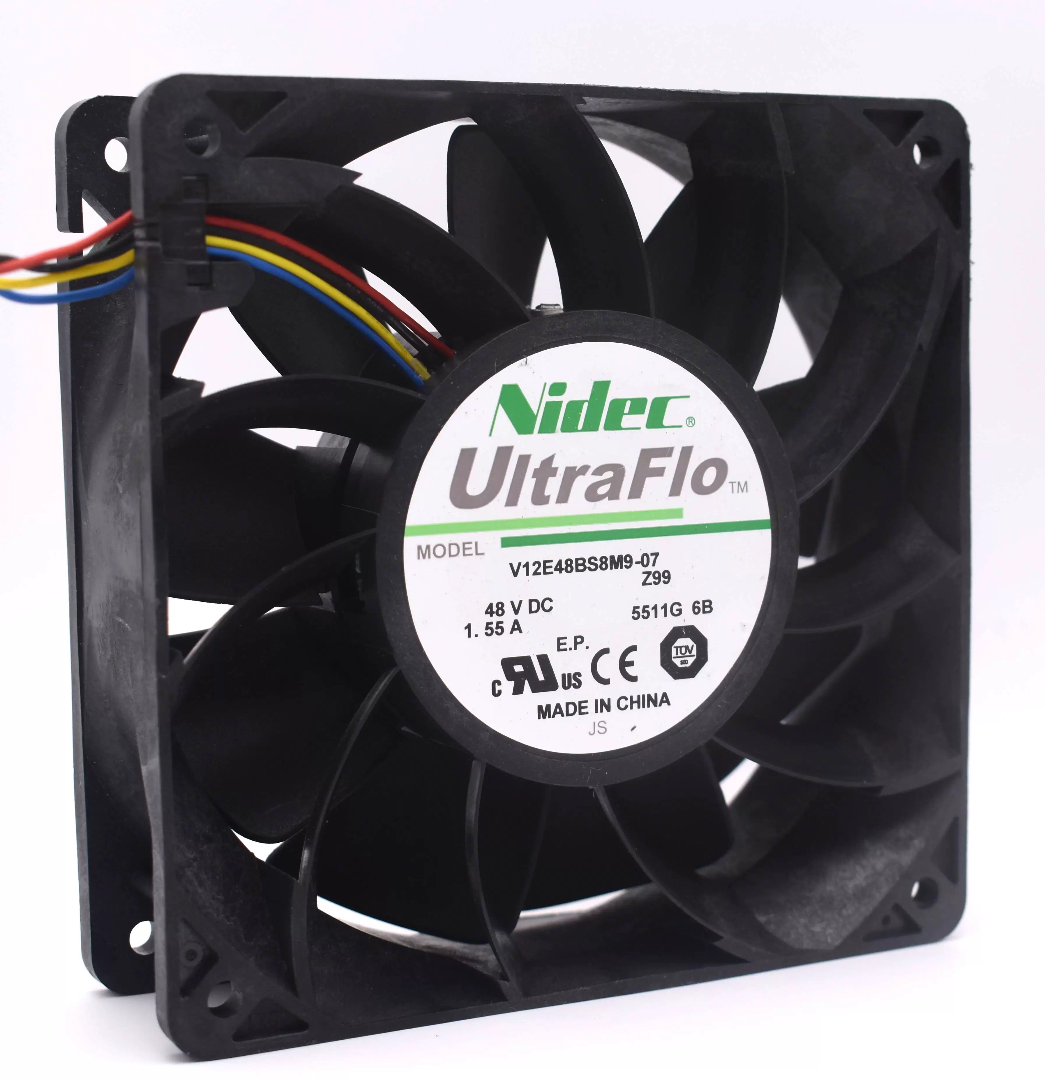 V12E48BS8M9-07 Z99 Nidec 48V 1.55A 4-wire cooling fan V12E48BS8M9-07 Z99 Nidec 48V 1.55A 4-wire cooling fan