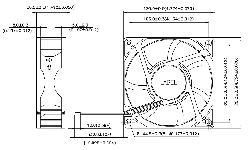 AFB1212HHE-4L15 Delta DC12V 0.7A 4-wire cooling fan AFB1212HHE-4L15 Delta DC12V 0.7A 4-wire cooling fan