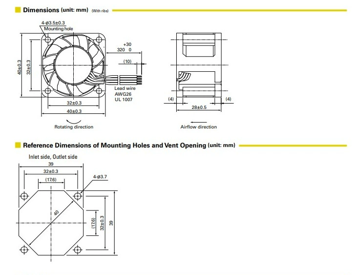 9GA0412P3G031 Sanyo 12V 0.39A DC axial fan 9GA0412P3G031 Sanyo 12V 0.39A DC axial fan