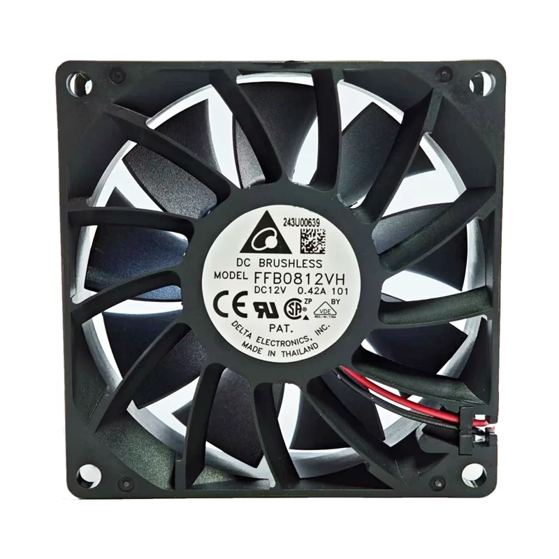 FFB0812VH-101 Delta 12V 0.42A 2-wire chassis cooling fan