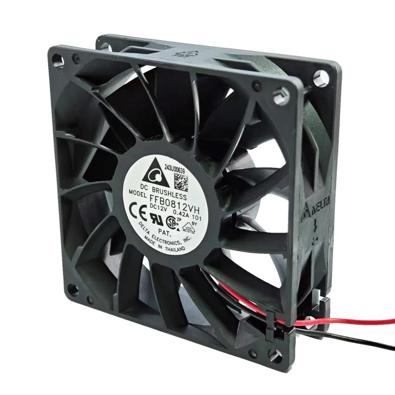 FFB0812VH-101 Delta 12V 0.42A 2-wire chassis cooling fan FFB0812VH-101 Delta 12V 0.42A 2-wire chassis cooling fan