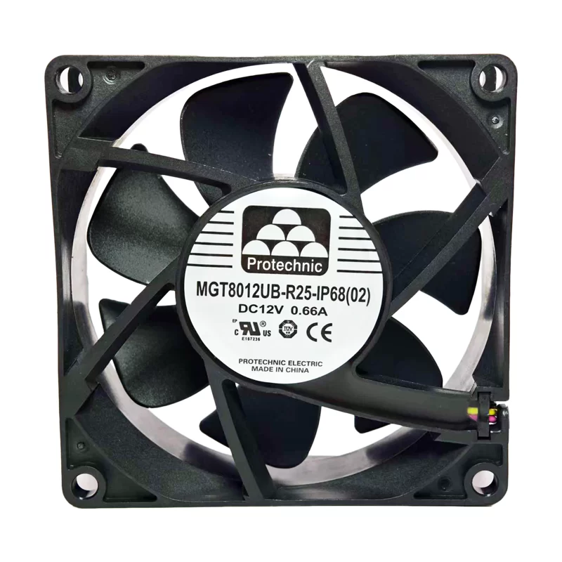 MGT8012UB-R25-IP68 Protechnic DC12V 0.66A waterproof axial fan