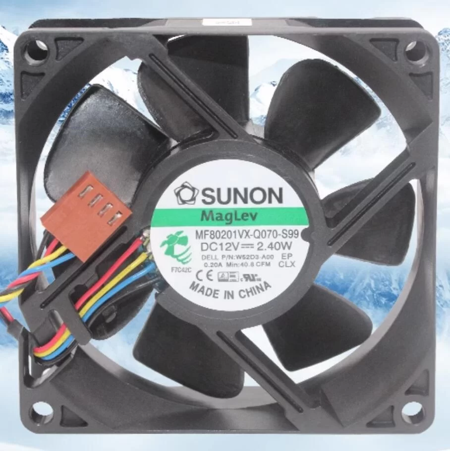 MF80201VX-Q070-S99 SUNON 12V 2.4W 4-wire axial fan