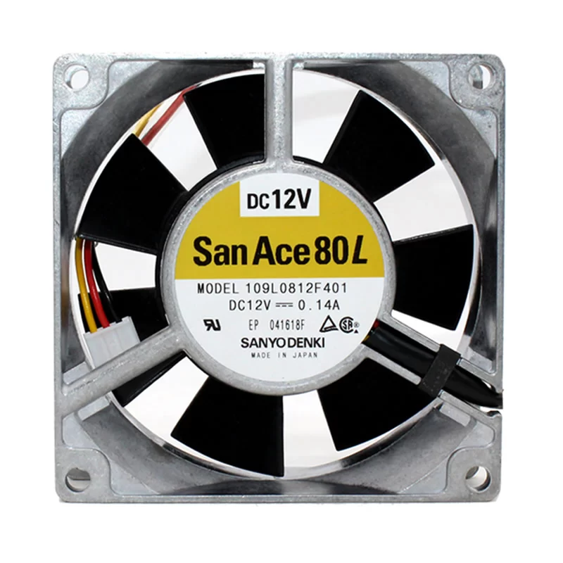 109P0812F401 Sanyo Denki 12VDC 0.14A axial fan