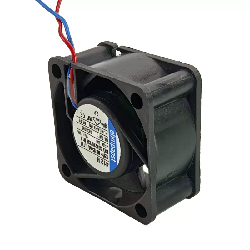 412H ebmpapst 12V 95mA 2-Wire DC axial fan 412H ebmpapst 12V 95mA 2-Wire DC axial fan