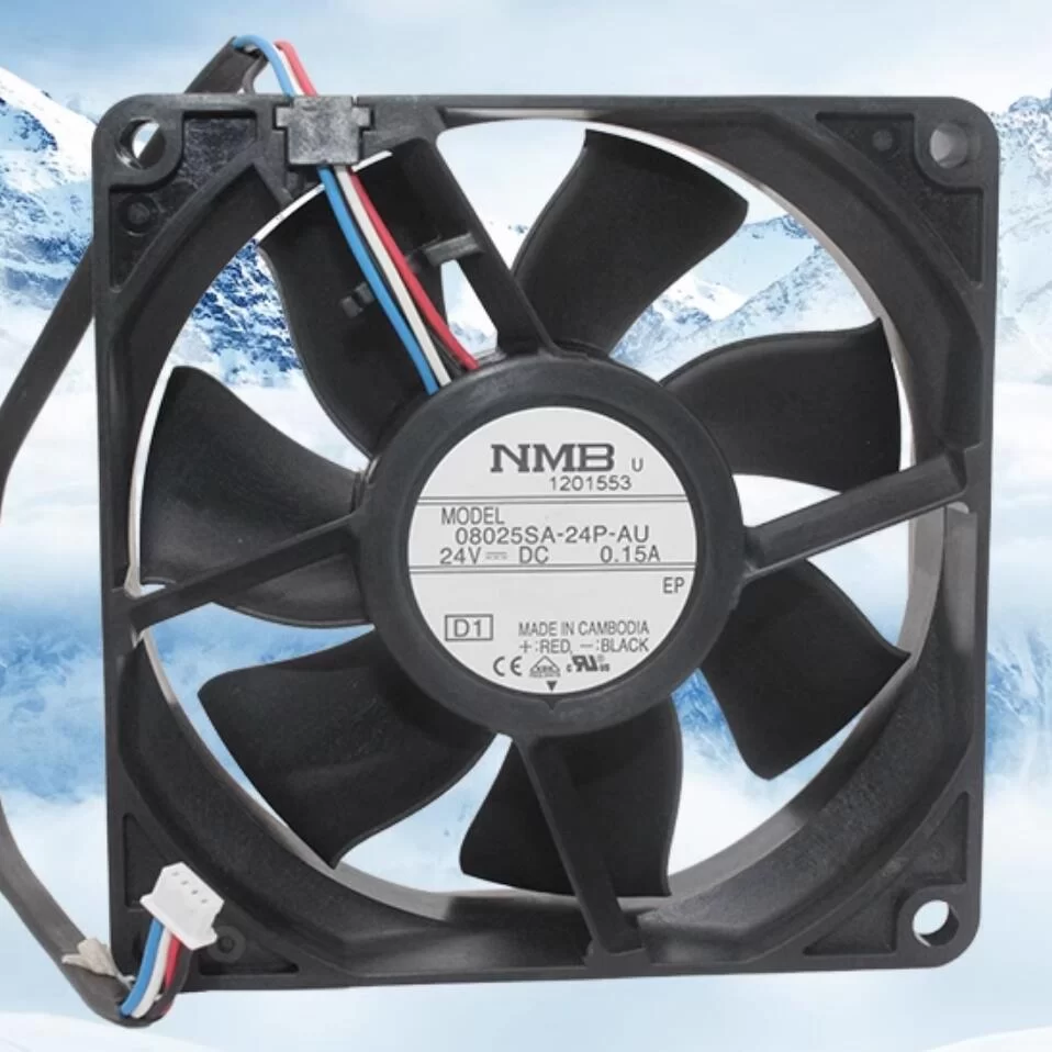 08025SA-24P-AU-D1 NMB 24V DC 0.15A axial fan