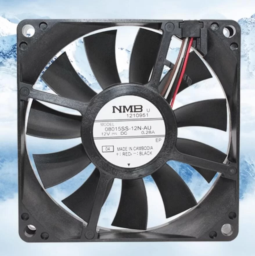 08015SS-12N-AU-04 NMB 0.28A 12V DC axial fan