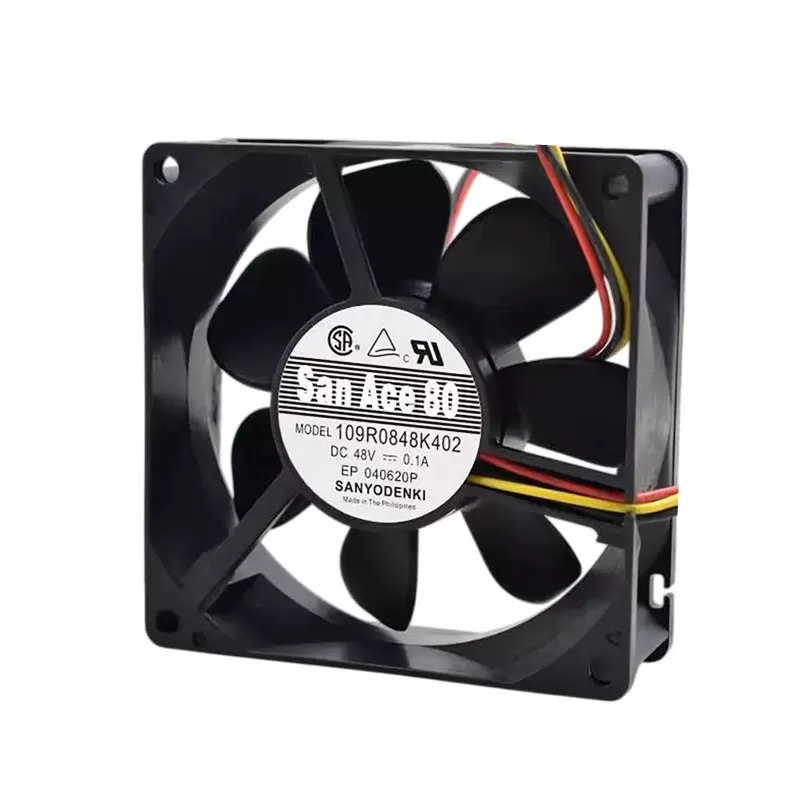 109R0848K402 Sanyo 48V 0.1A DC Axial Fan 109R0848K402 Sanyo 48V 0.1A DC Axial Fan