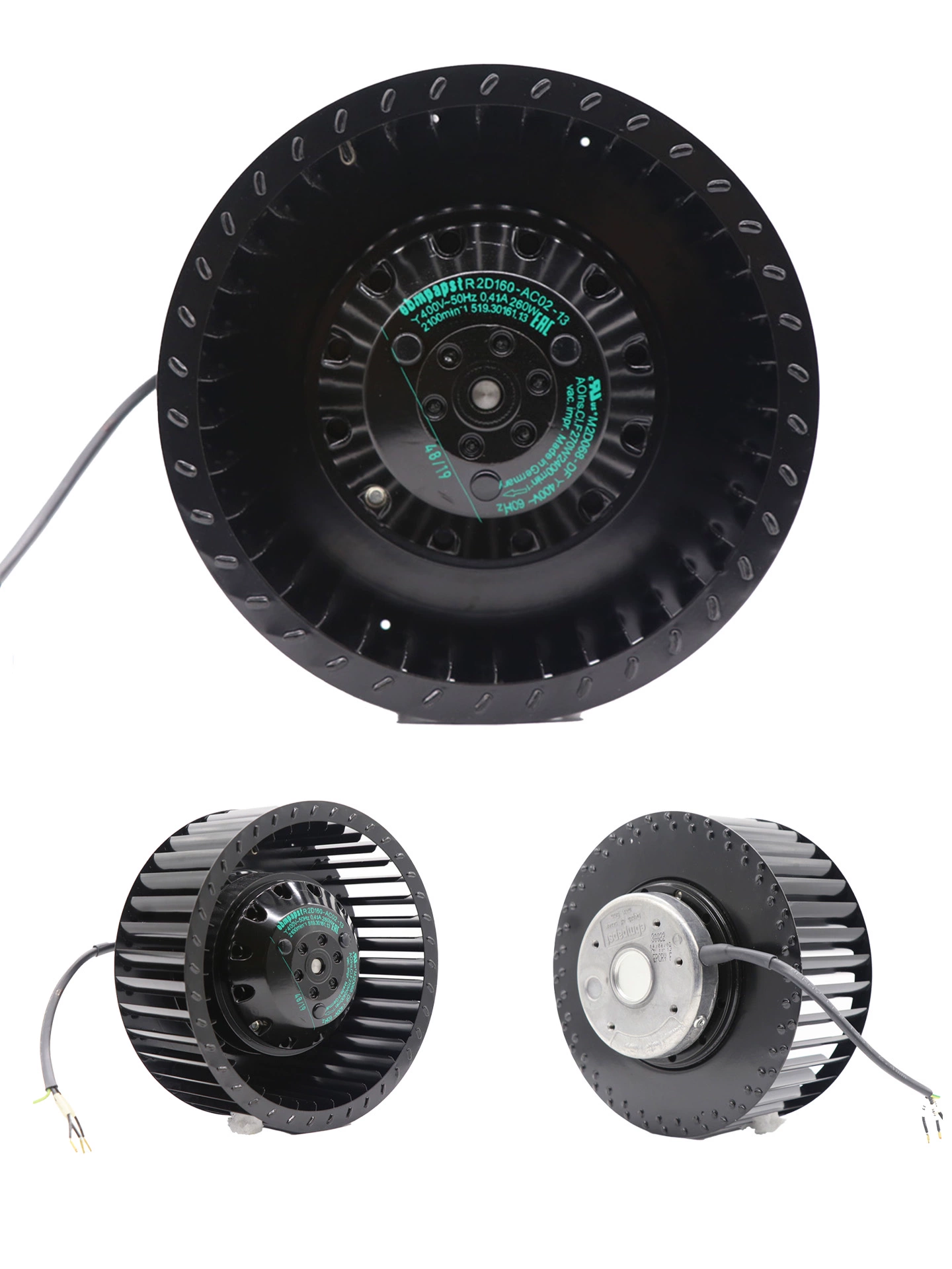 R2D160-AC02-13 ebmpapst 400V AC centrifugal fan R2D160-AC02-13 ebmpapst 400V AC centrifugal fan