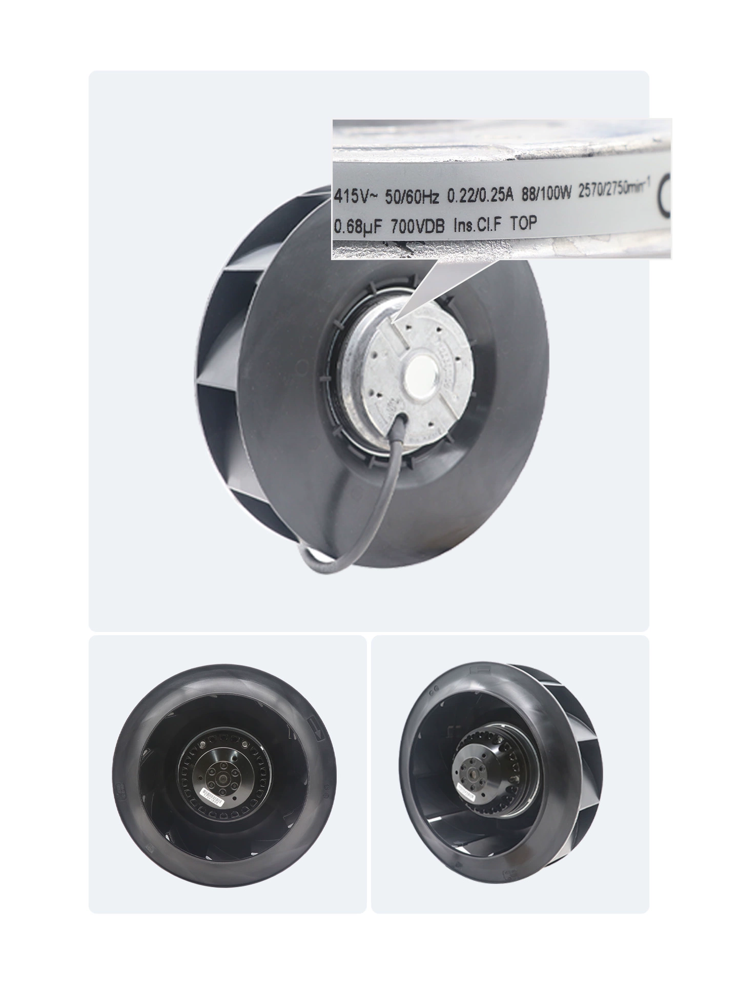 R2E220-AD19-11 ebmpapst 415V AC centrifugal fan R2E220-AD19-11 ebmpapst 415V AC centrifugal fan