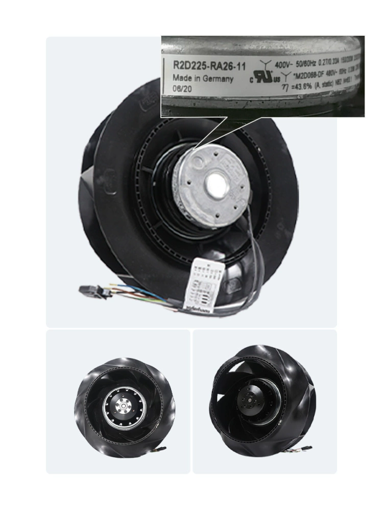R2D225-RA26-11 ebmpapst 400V AC centrifugal fan R2D225-RA26-11 ebmpapst 400V AC centrifugal fan