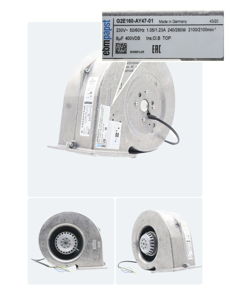 G2E160-AY47-01 ebmpapst 230V AC centrifugal fan G2E160-AY47-01 ebmpapst 230V AC centrifugal fan