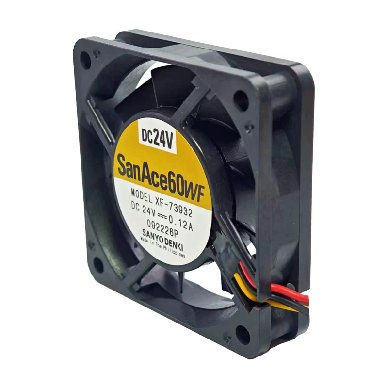 XF-73932 Sanyo Denki 24V 0.12A 3-Wire DC axial fan XF-73932 Sanyo Denki 24V 0.12A 3-Wire DC axial fan