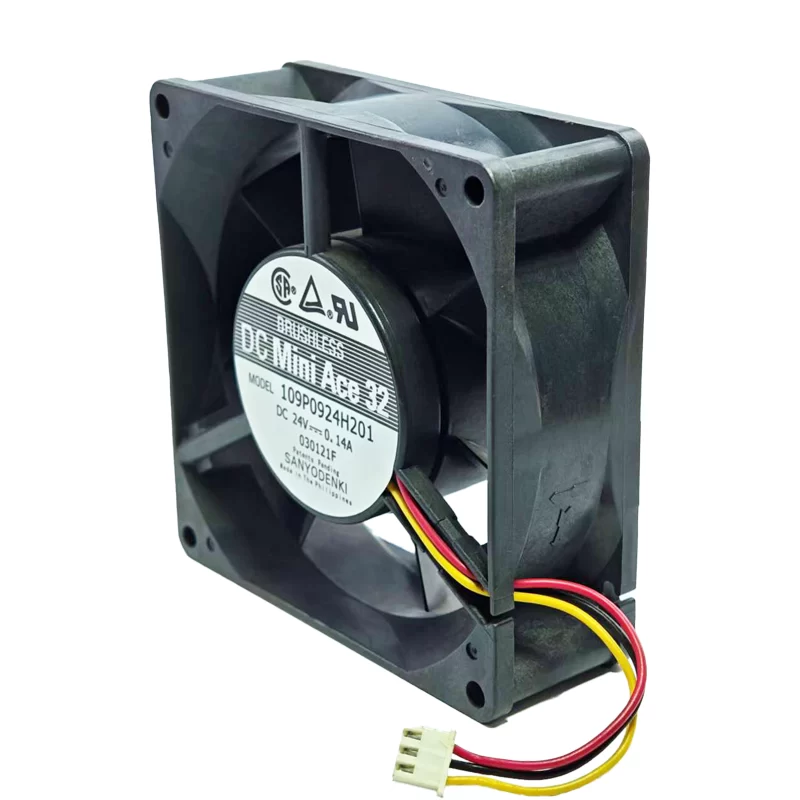 109P0924H201 Sanyo DC24V 0.14A 3-wire cooling fan 109P0924H201 Sanyo DC24V 0.14A 3-wire cooling fan