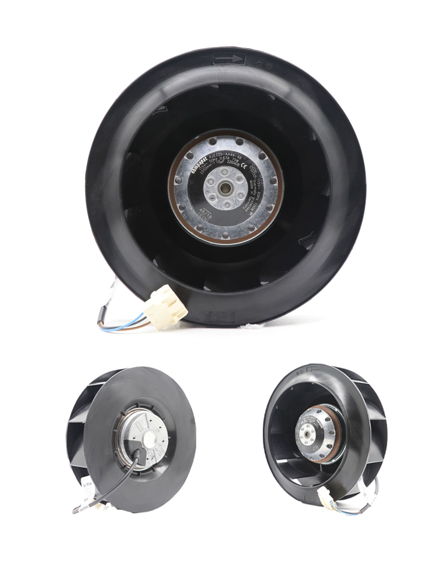 R2E220-AA44-98 ebmpapst 115V AC centrifugal fan R2E220-AA44-98 ebmpapst 115V AC centrifugal fan