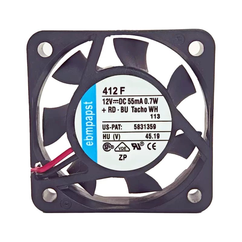 412F ebmpapst 12V 55mA 0.7W DC axial fan