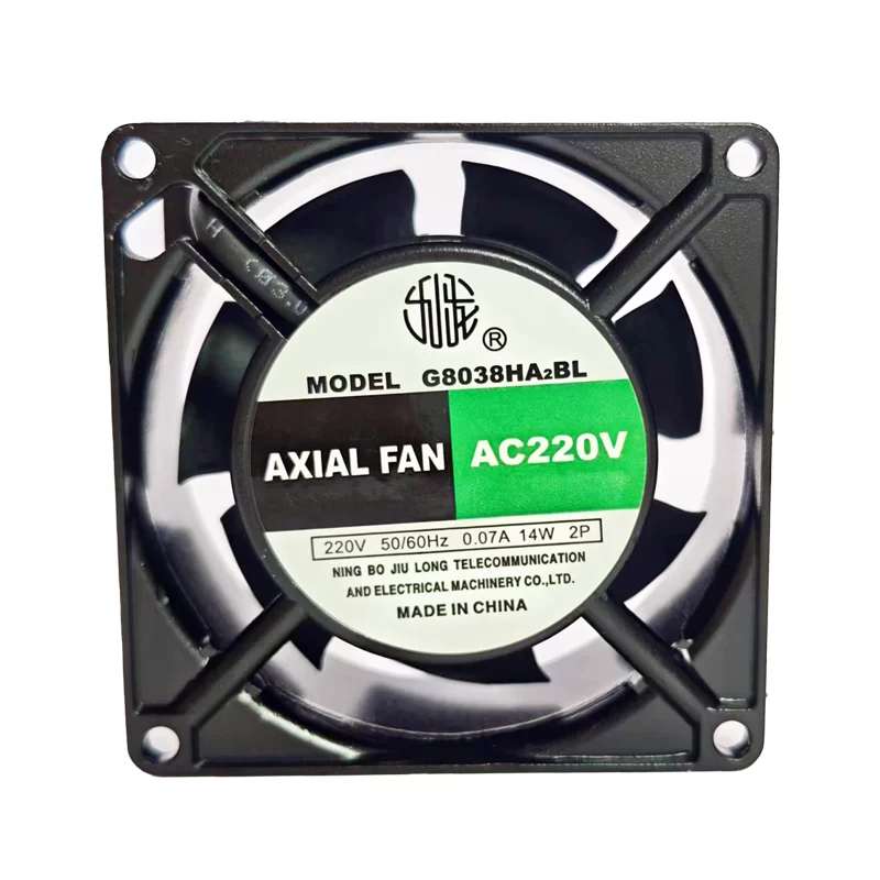 G8038HA2BL Jiulong 220V 0.07A 14W AC axial fan