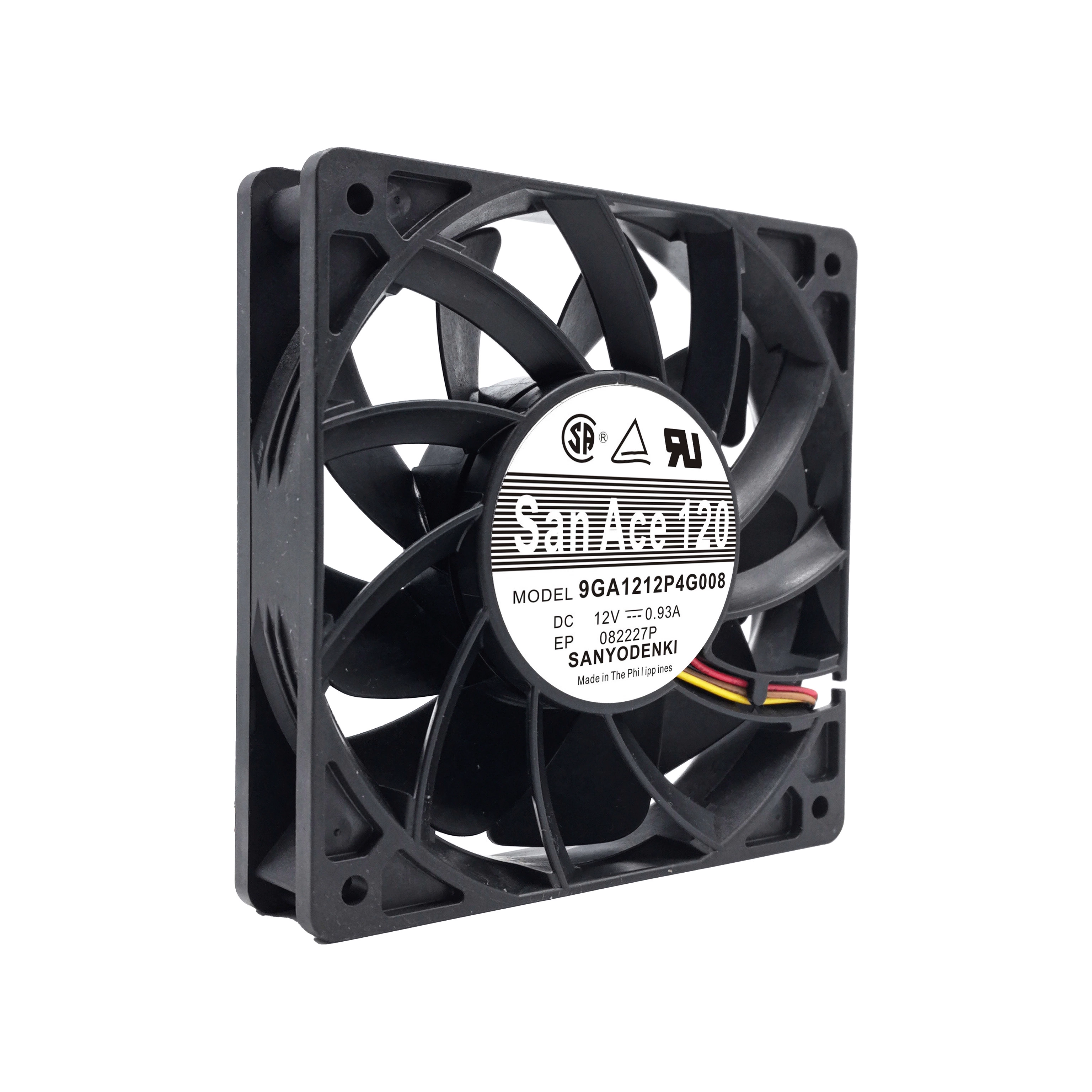 9GA1212P4G008 Sanyo DC12V 0.93A 4-wire axial fan 9GA1212P4G008 Sanyo DC12V 0.93A 4-wire axial fan
