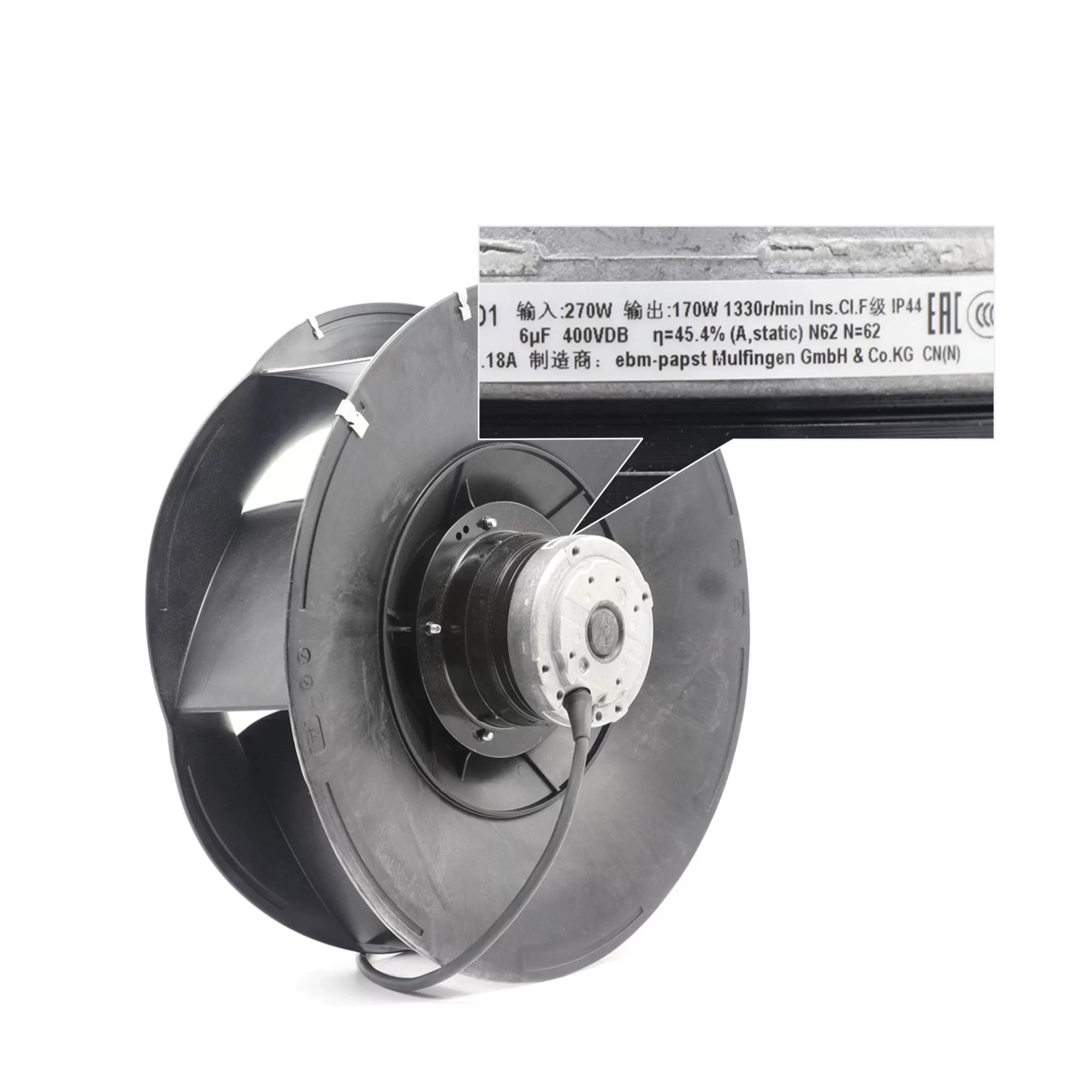 R4E355-RB10-01 ebmpapst 230V AC Centrifugal Fan R4E355-RB10-01 ebmpapst 230V AC Centrifugal Fan